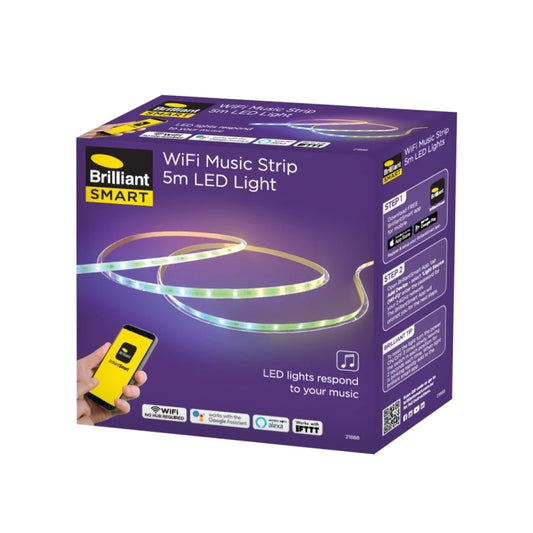 Smart Wi-Fi Music LED Strip - 5m