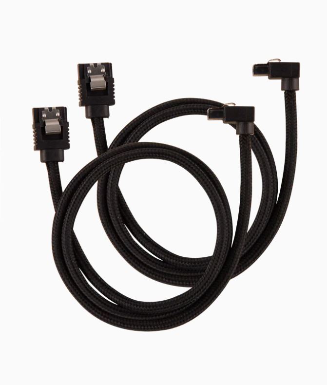 优质套管 SATA 6Gbps 60cm 90° 连接器电缆