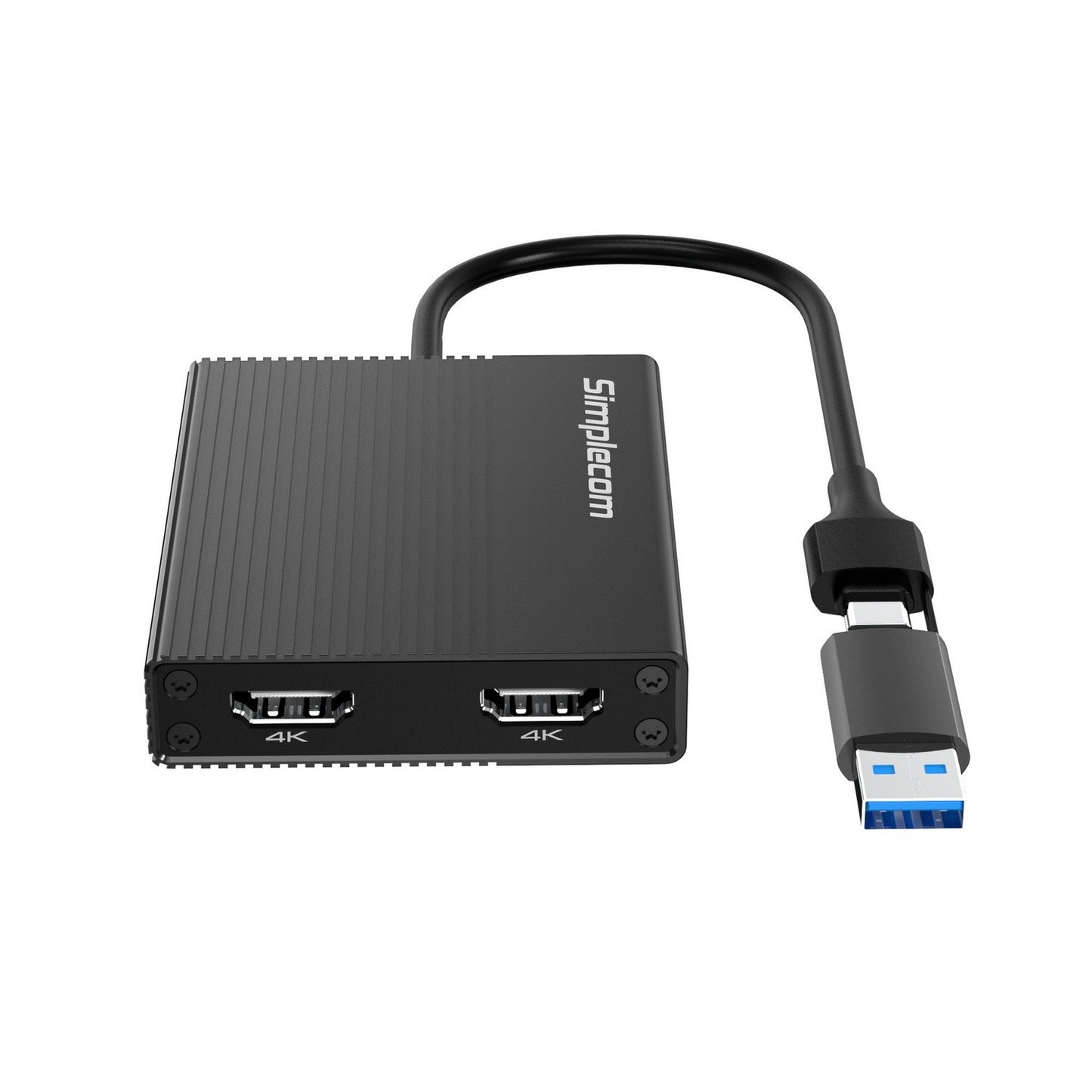 USB 3.0 或 USB-C 转双 4K HDMI 显示适配器